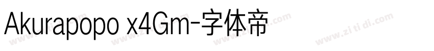 Akurapopo x4Gm字体转换
